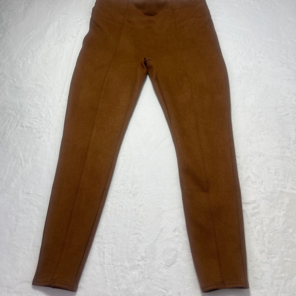 Spanx Faux‎ Suede Tan Brown Soft Ankle Leggings
